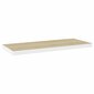 vidaXL seinariiul, tamm ja valge, 80 x 23,5 x 3,8 cm MDF hind ja info | Riiulid | kaup24.ee