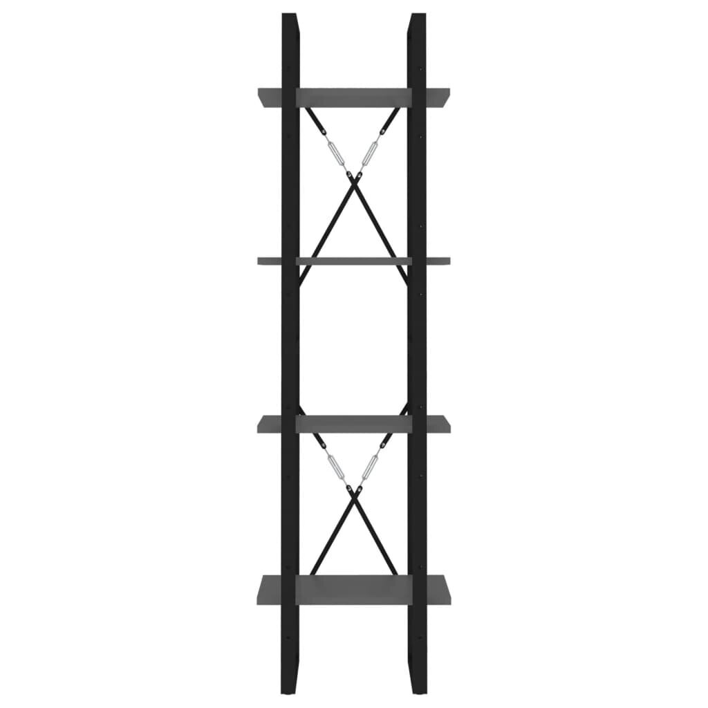vidaXL 4-korruseline raamaturiiul, hall, 40x30x140 cm, puitlaastplaat hind ja info | Riiulid | kaup24.ee