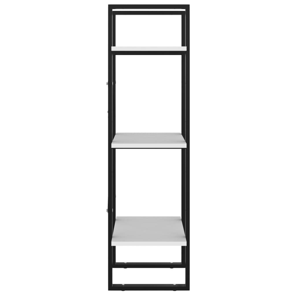 vidaXL 3-korruseline raamaturiiul, valge, 40x30x105 cm, puitlaastplaat hind ja info | Riiulid | kaup24.ee