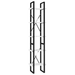 vidaXL 5-korruseline raamaturiiul, valge, 40x30x175 cm, puitlaastplaat цена и информация | Полки | kaup24.ee