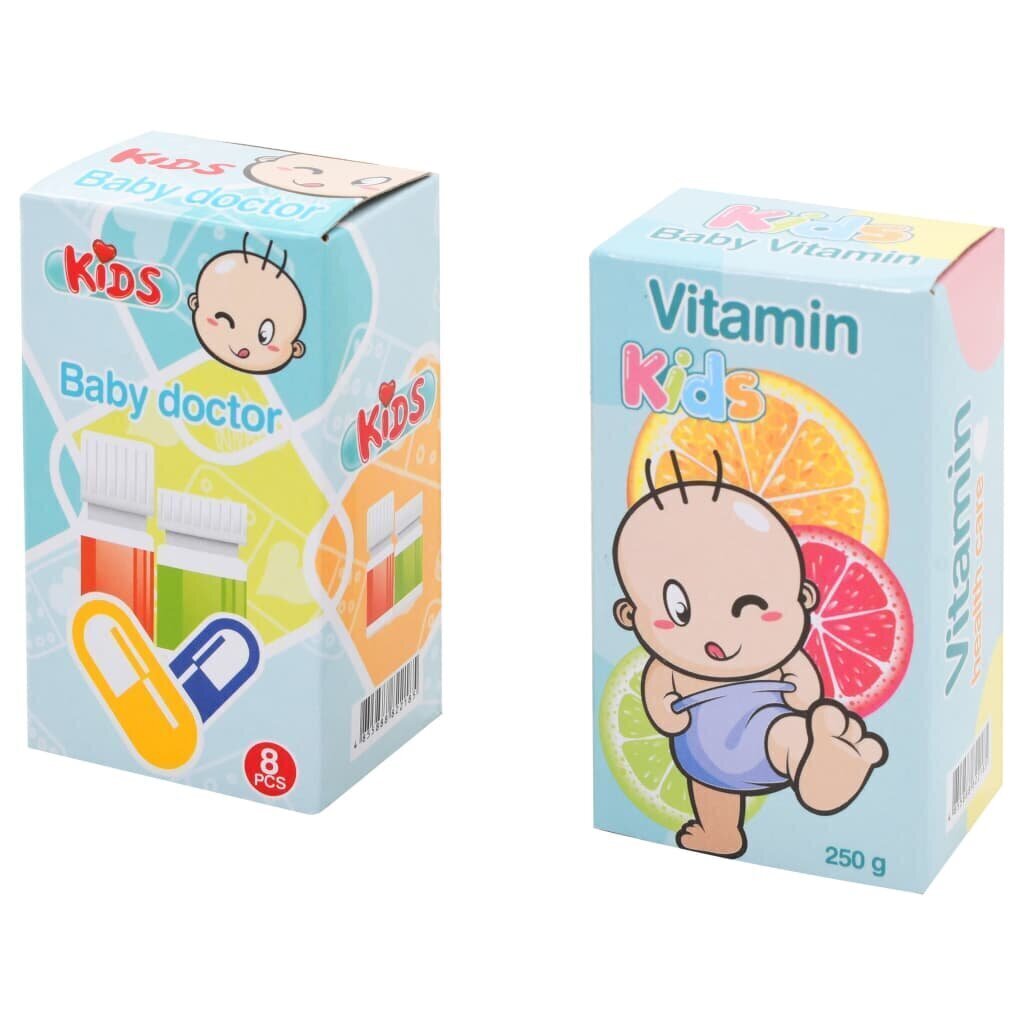 vidaXL 15-osaline laste arstimängu komplekt, 38x30x67,5 cm hind ja info | Tüdrukute mänguasjad | kaup24.ee