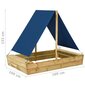 Liivakast katusega, 160x100x133 cm, immutatud männipuit цена и информация | Liivakastid, liiv ja mänguasjad | kaup24.ee