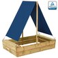 Liivakast katusega, 80x60x97,5 cm, immutatud männipuit hind ja info | Liivakastid, liiv ja mänguasjad | kaup24.ee