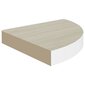 vidaXL nurgariiul, tamm ja valge, 25 x 25 x 3,8 cm MDF hind ja info | Riiulid | kaup24.ee