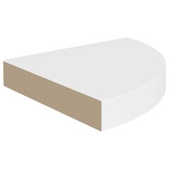 vidaXL nurgariiul, tamm ja valge, 35 x 35 x 3,8 cm MDF hind ja info | Riiulid | kaup24.ee