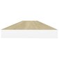 vidaXL seinariiulid, 2 tk, tamm ja valge, 100 x 23,5 x 3,8 cm MDF hind ja info | Riiulid | kaup24.ee