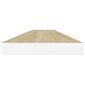 vidaXL seinariiulid, 4 tk, tamm ja valge, 100 x 23,5 x 3,8 cm MDF hind ja info | Riiulid | kaup24.ee