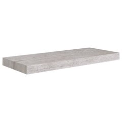 vidaXL seinariiulid, 2 tk, betoonhall, 60 x 23,5 x 3,8 cm MDF цена и информация | Полки | kaup24.ee