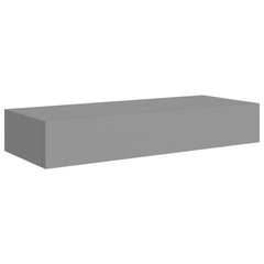 vidaXL sahtliga seinariiul, hall, 60 x 23,5 x 10 cm, MDF hind ja info | Riiulid | kaup24.ee