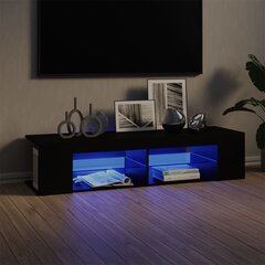 vidaXL telerialus LED-tuledega, must, 135x39x30 cm цена и информация |  Тумбы под телевизор | kaup24.ee