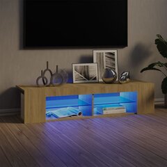 vidaXL telerialus LED-tuledega, Sonoma tamm, 135x39x30 cm цена и информация | Тумбы под телевизор | kaup24.ee