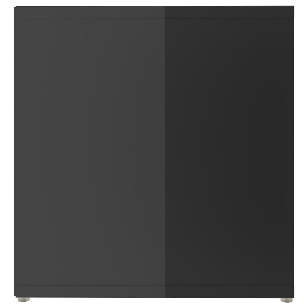 vidaXL telerikapp, kõrgläikega hall, 142,5x35x36,5 cm, puitlaastplaat hind ja info | TV alused | kaup24.ee
