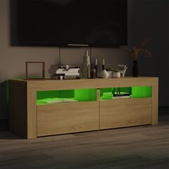 vidaXL telerialus LED-tuledega, Sonoma tamm, 120 x 35 x 40 cm цена и информация | Тумбы под телевизор | kaup24.ee