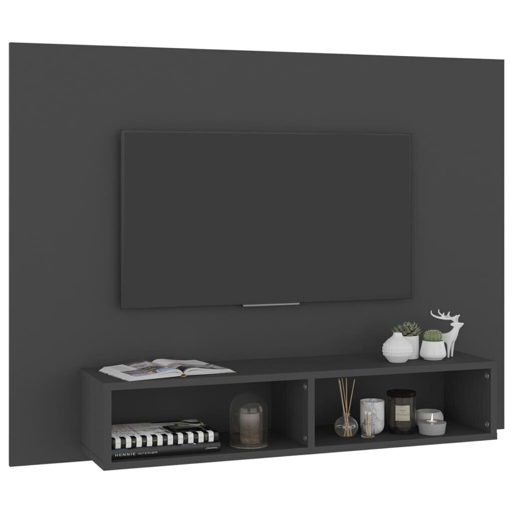vidaXL TV-seinakapp, hall, 120 x 23,5 x 90 cm, puitlaastplaat цена и информация | TV alused | kaup24.ee