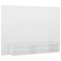 vidaXL TV-seinariiul, kõrgläikega valge 120x23,5x90 cm, puitlaastplaat hind ja info | TV alused | kaup24.ee