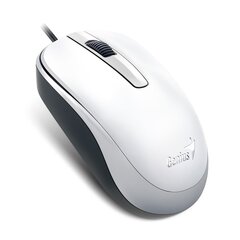 Genius optical wired mouse DX-120, White цена и информация | Мыши | kaup24.ee