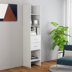 vidaXL raamaturiiul kõrgläikega valge 40x35x180 cm puitlaastplaat цена и информация | Полки | kaup24.ee