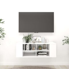 vidaXL seina telerikapp, valge, 102x35x35 cm, puitlaastplaat hind ja info | TV alused | kaup24.ee
