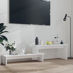 vidaXL telerikapp, valge, 180 x 30 x 43 cm, puitlaastplaat цена и информация |  Тумбы под телевизор | kaup24.ee