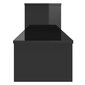 vidaXL telerikapp, kõrgläikega must, 180 x 30 x 43 cm, puitlaastplaat hind ja info | TV alused | kaup24.ee