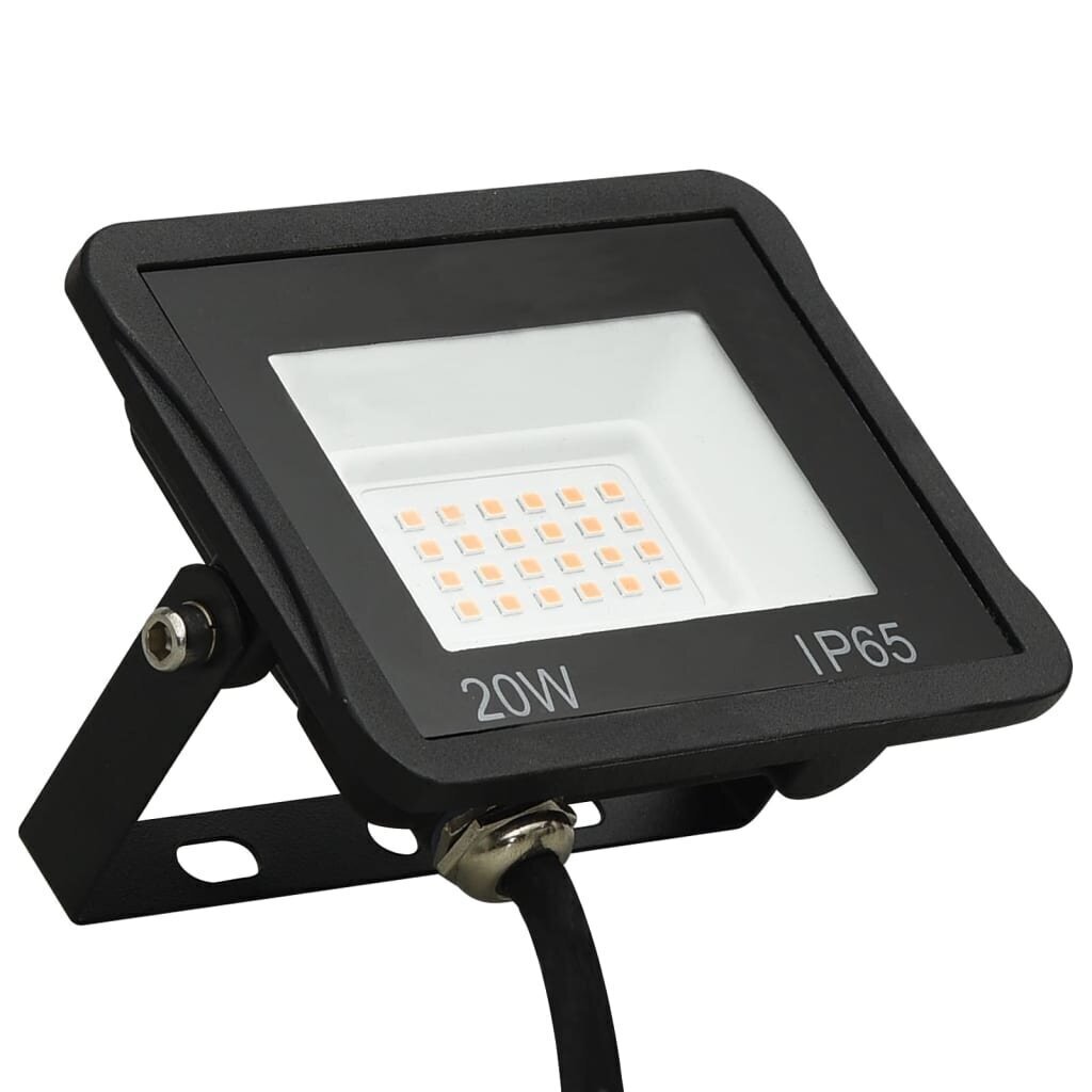 vidaXL LED prožektor, 20 W, soe valge hind ja info | Taskulambid, prožektorid | kaup24.ee