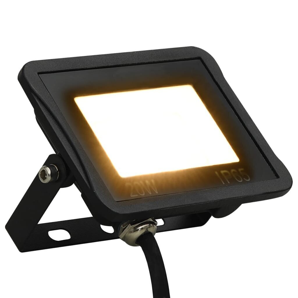 vidaXL LED prožektor, 20 W, soe valge hind ja info | Taskulambid, prožektorid | kaup24.ee