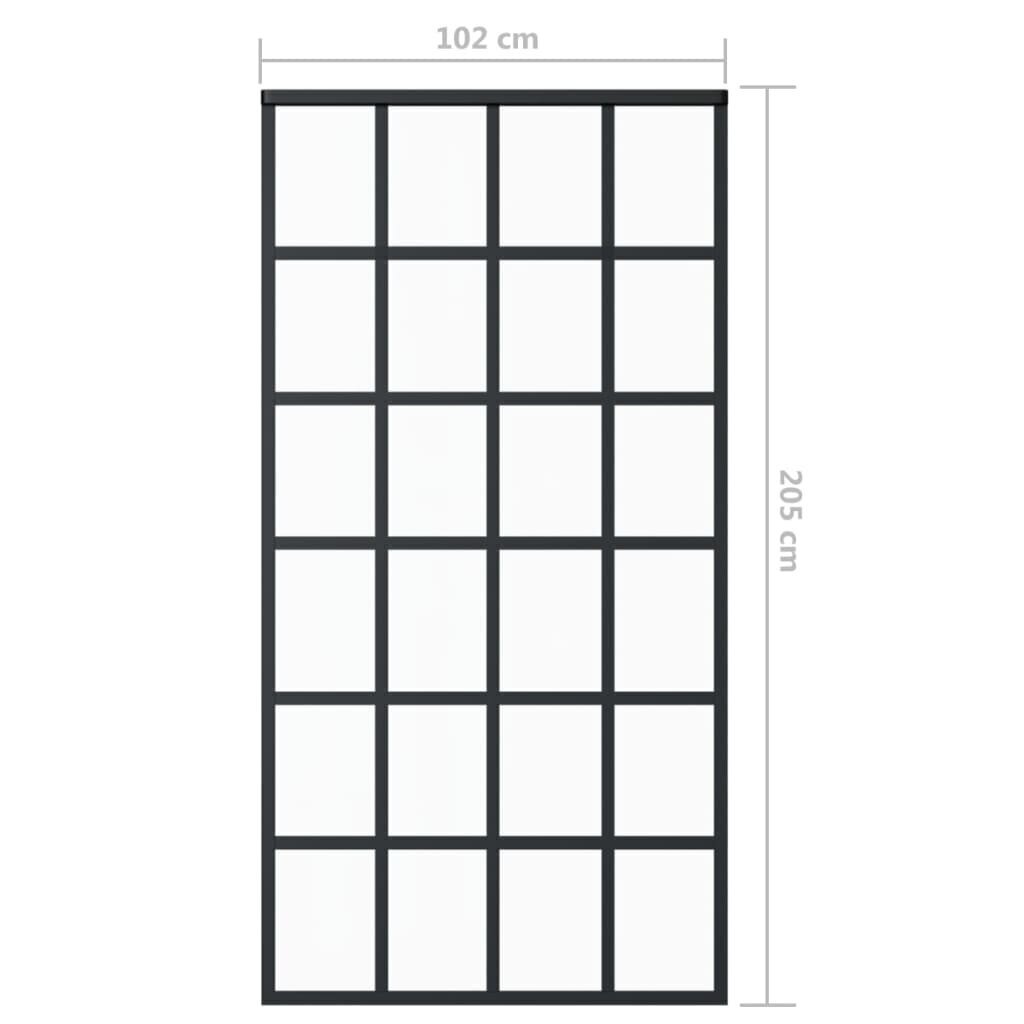 vidaXL liuguks riistvarakomplektiga, ESG klaas, alumiinium, 102x205 cm hind ja info | Siseuksed | kaup24.ee