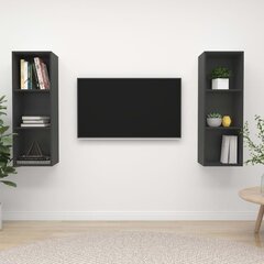 vidaXL seinale kinnitatavad telerikapid, 2 tk, hall, puitlaastplaat hind ja info | TV alused | kaup24.ee