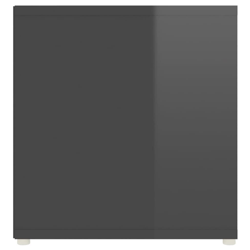 vidaXL telerikapp, kõrgläikega hall, 107 x 35 x 37 cm, puitlaastplaat цена и информация | TV alused | kaup24.ee