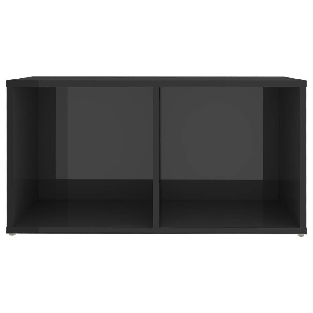 vidaXL telerikapid 2 tk, kõrgläige hall, 72x35x36,5 cm puitlaastplaat hind ja info | TV alused | kaup24.ee