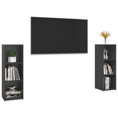 vidaXL telerikapid, 2 tk, hall, 107x35x37 cm, puitlaastplaat цена и информация | Тумбы под телевизор | kaup24.ee