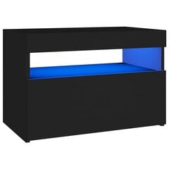 vidaXL telerialus LED-tuledega, must, 60 x 35 x 40 cm hind ja info | TV alused | kaup24.ee