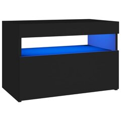 vidaXL telerialus LED-tuledega, must, 60 x 35 x 40 cm цена и информация | Тумбы под телевизор | kaup24.ee