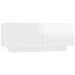 vidaXL telerikapp, kõrgläikega valge, 100x35x40 cm, puitlaastplaat hind ja info | TV alused | kaup24.ee