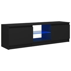 vidaXL telerialus LED-tuledega, must, 120 x 30 x 35,5 cm hind ja info | TV alused | kaup24.ee