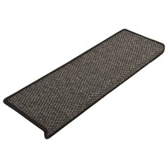 vidaXL isekleepuv trepivaip, sisal, 15 tk, 65x25 cm, antratsiit цена и информация | Коврики | kaup24.ee