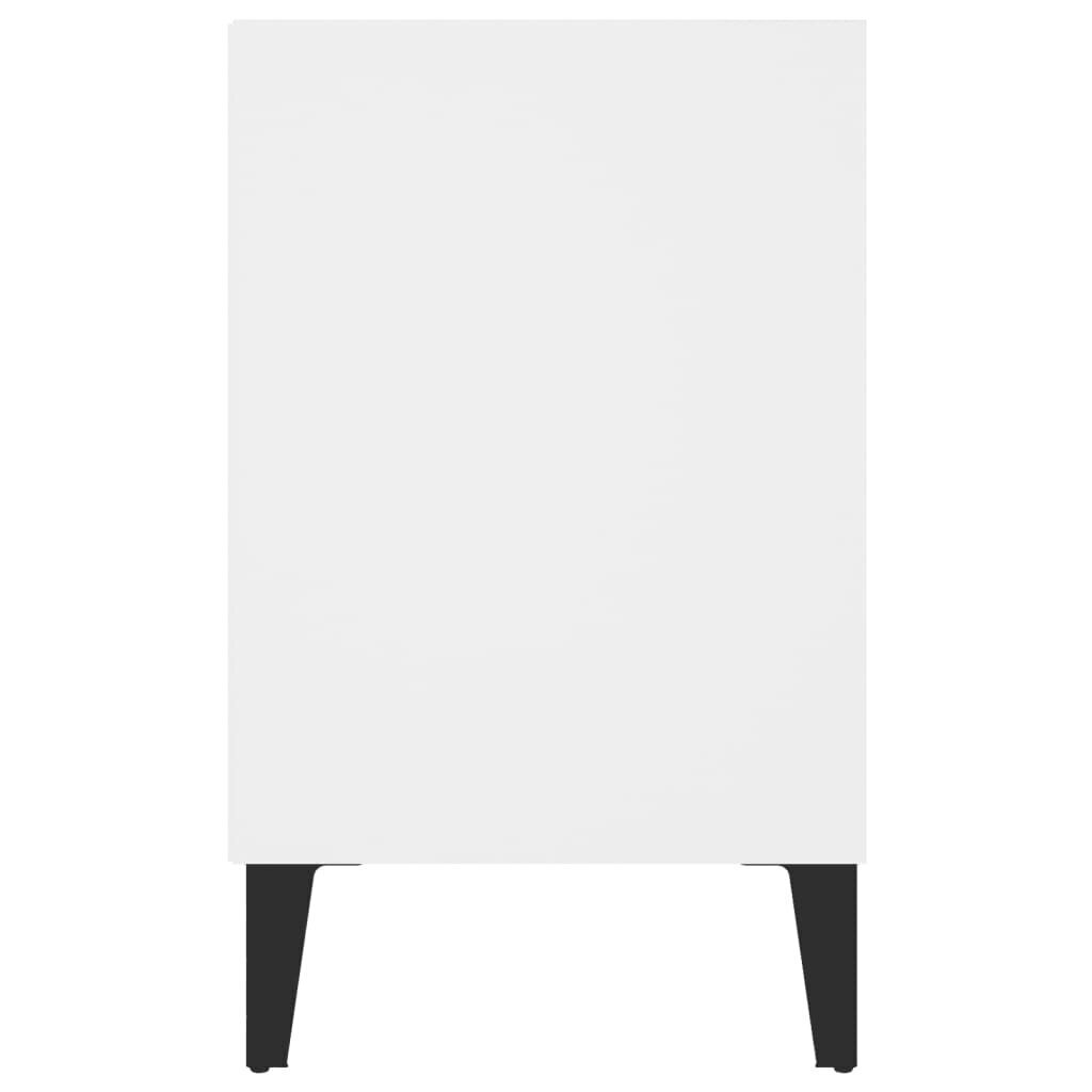 vidaXL metalljalgadega telerikapp, valge, 103,5 x 30 x 50 cm hind ja info | TV alused | kaup24.ee