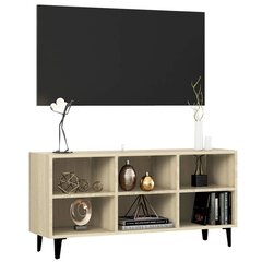 vidaXL metalljalgadega telerikapp, Sonoma tamm, 103,5 x 30 x 50 cm цена и информация | Тумбы под телевизор | kaup24.ee