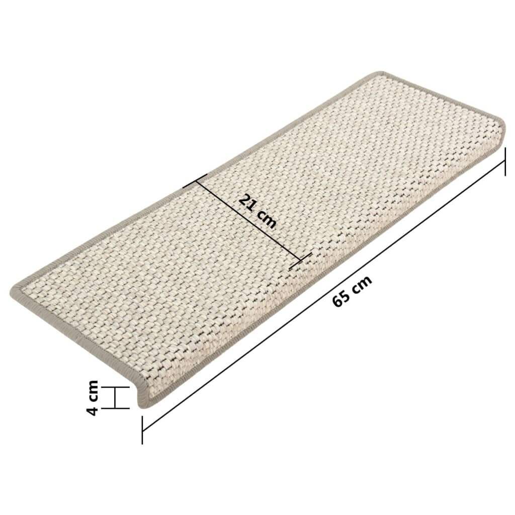 vidaXL isekleepuv trepivaip, 15 tk, 65x25 cm, hõbedane hind ja info | Vaibad | kaup24.ee