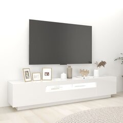 vidaXL telerialus LED-tuledega, kõrgläikega valge, 200x35x40 cm hind ja info | TV alused | kaup24.ee