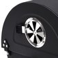 vidaXL tünnigrill rataste ja riiulitega, must, teras, 115 x 38 x 95 cm цена и информация | Grillid | kaup24.ee