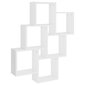 vidaXL kuubikukujuline seinariiul, valge, 78x15x93 cm, puitlaastplaat hind ja info | Riiulid | kaup24.ee