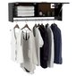 vidaXL garderoob, must, 100 x 32,5 x 35 cm, puitlaastplaat hind ja info | Kapid | kaup24.ee