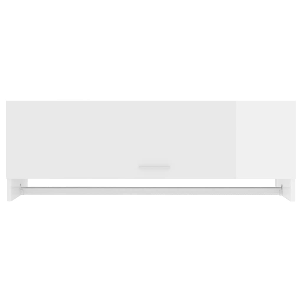 vidaXL garderoob, kõrgläikega valge, 100 x 32,5 x 35 cm, puitlaastplaat hind ja info | Kapid | kaup24.ee