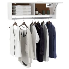 vidaXL garderoob, kõrgläikega valge, 100 x 32,5 x 35 cm, puitlaastplaat цена и информация | Шкафы | kaup24.ee
