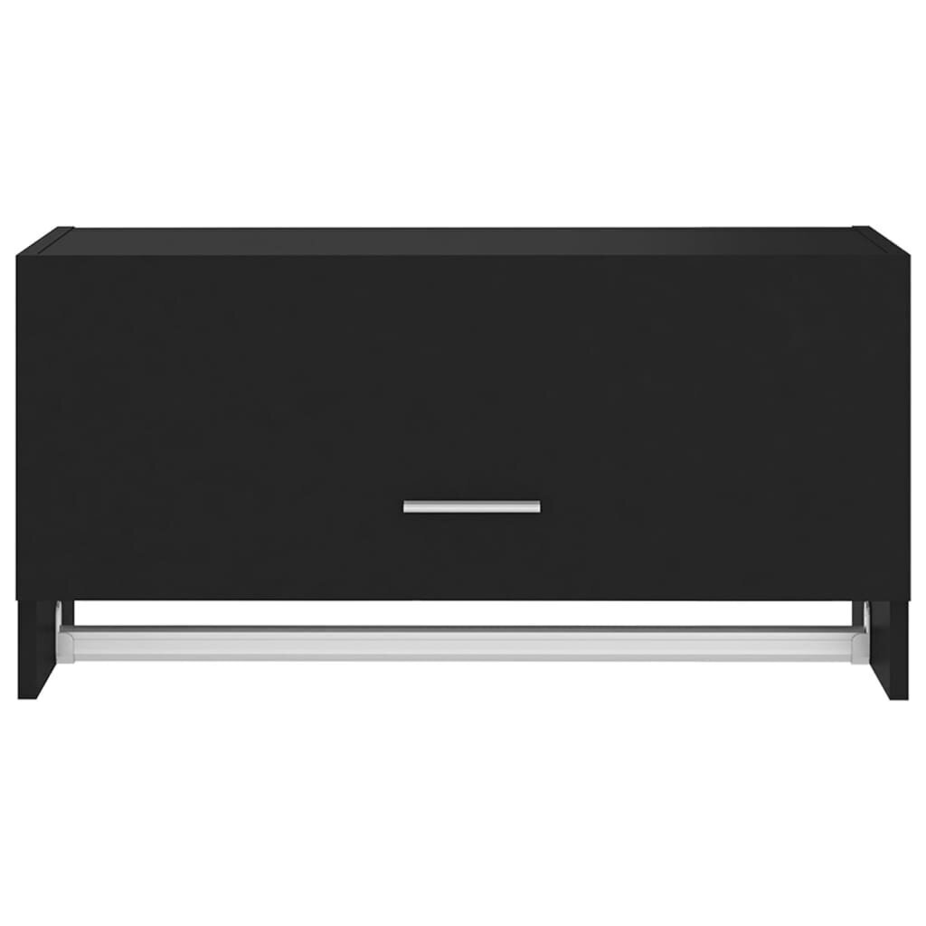 vidaXL garderoob, must, 70 x 32,5 x 35 cm, puitlaastplaat hind ja info | Kapid | kaup24.ee