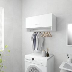vidaXL garderoob, kõrgläikega valge, 70 x 32,5 x 35 cm, puitlaastplaat hind ja info | Kapid | kaup24.ee