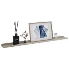 vidaXL seinariiulid, 2 tk, betoonhall, 100 x 9 x 3 cm цена и информация | Полки | kaup24.ee