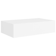 vidaXL sahtliga seinariiul, valge, 40x23,5x10 cm MDF hind ja info | Riiulid | kaup24.ee