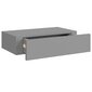 vidaXL sahtlitega seinariiulid, 2 tk, hall, 40x23,5x10 cm MDF hind ja info | Riiulid | kaup24.ee